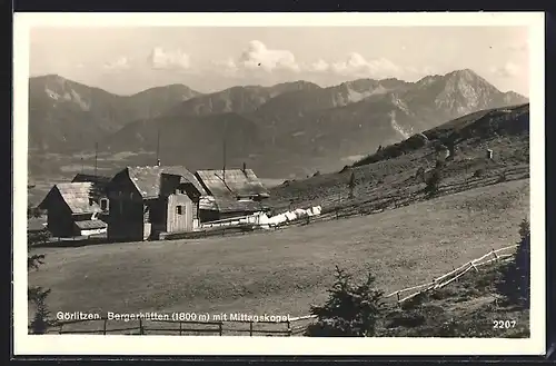 AK Bergerhütten, Ansicht mit Mittagskogel
