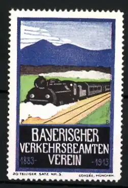 Reklamemarke Bayrischer Verkehrs-Beamten-Verein, Eisenbahn, Bild 3