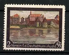 Reklamemarke Verein f. d. Deutschtum im Ausland, Ansicht von Marienburg