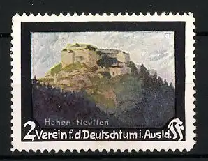 Reklamemarke Verein f. d. Deutschtum im Ausland, Ansicht der Burg Hohen-Neuffen