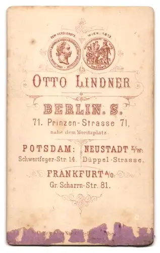 Fotografie Otto Lindner, Berlin, Prinzen-Str. 71, Bürgerlicher Herr mit Vollbart