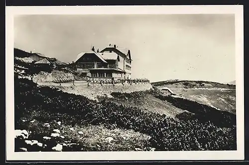 AK Ottoschutzhaus am Rax, Berghütte mit Umgebung