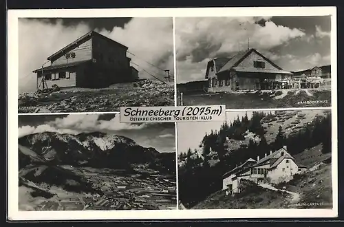 AK Damböckhaus, Baumgartnerhaus, Fischerhütte, Ortsansicht Puchberg