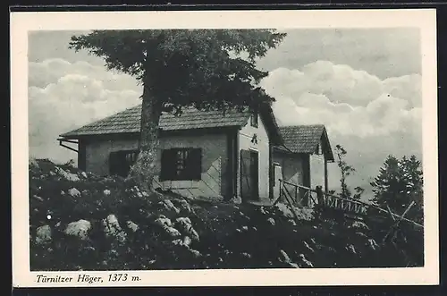 AK Türnitzerhütte, Berghütte am Türnitzer Höger, von der Seite gesehen