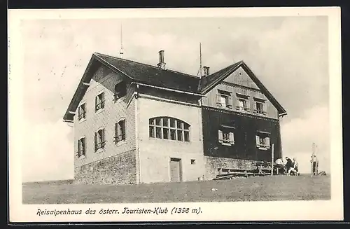 AK Reisalpenhaus, Gäste vor der Hütte