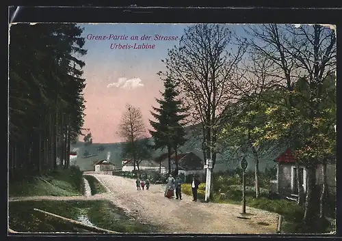 AK Urbeis-Lubine, Grenz-Partie an der Strasse