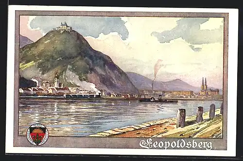 AK Deutscher Schulverein NR: 139, Leopoldsberg, Eisenbahn