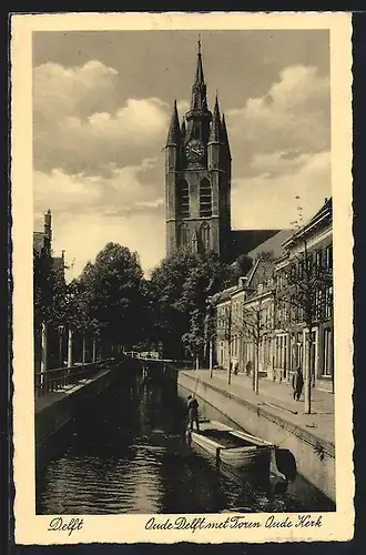 AK Delft, Oude Delft met Toren Oude Kerk