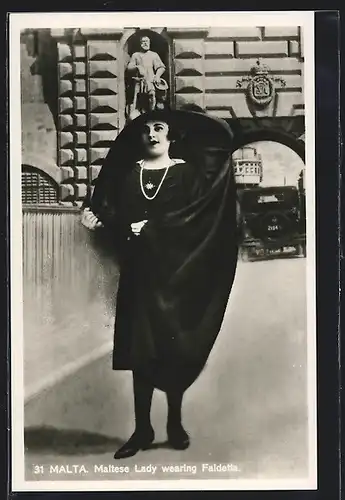 AK Malta, Maltese Lady wearing Faldetta
