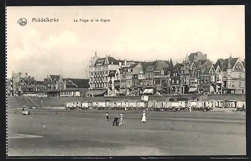 AK Middelkerke, La Plage et la Digue