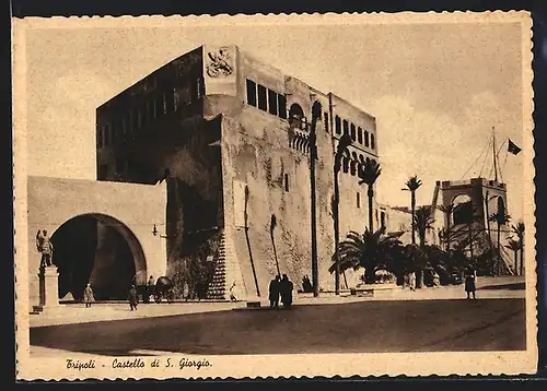 AK Tripoli, Castello di S. Giorgio, Motiv der Kapelle