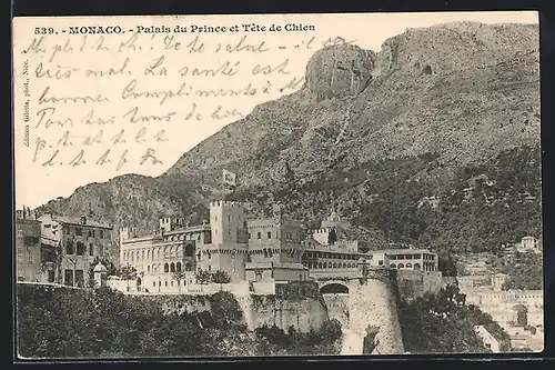 AK Monaco, Palais du Prince et Tete de Chien
