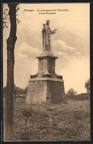 AK Natoye, Le monument du Christ-Roi a Lez-Fontaine