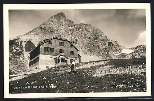 AK Guttenberghaus, Berghütte mit Eselstein