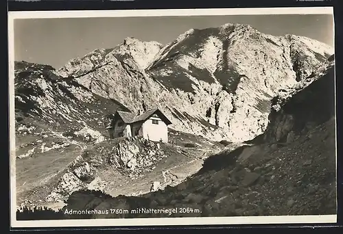 AK Admonterhaus, Berghütte mit Natterriegel