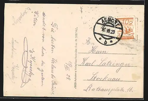 AK Admonterhaus, Berghütte mit Natterriegel