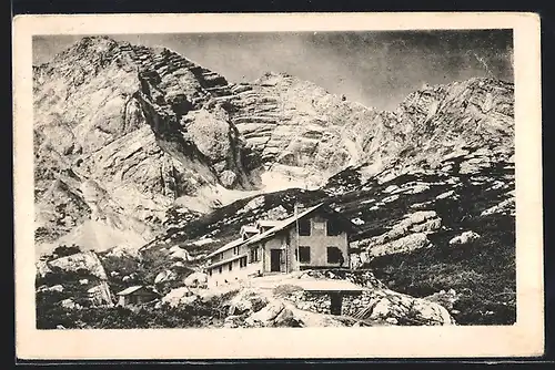 AK Hess-Hüttel, Berghütte gegen Hochtor mit Tellersack