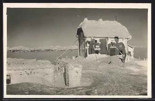 AK Seetalhütte, Berghütte am Zirbitzkogel im Winter