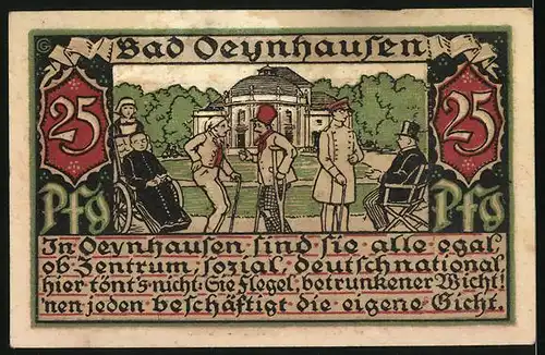 Notgeld Bad Oeynhausen i. W., 25 Pfennig, Schloss