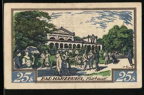Notgeld Bad Harzburg 1921, 25 Pfennig, Kurhaus