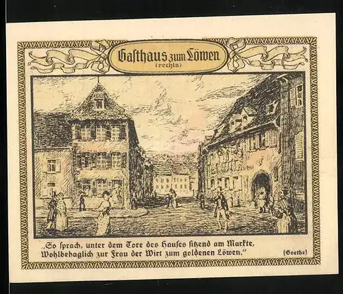 Notgeld Emmendingen 1921, 50 Pfennig, Gasthaus zum Löwen, Wappen