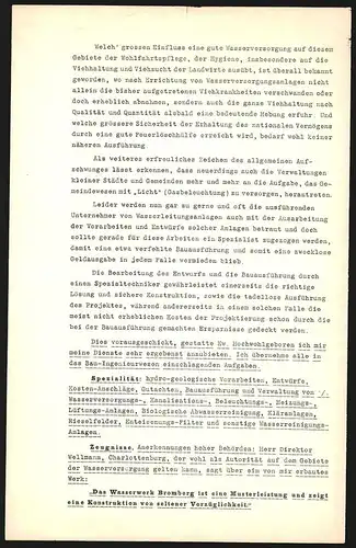 Rechnung Bonn a. Rh. 1906, Alfred Franke, Konstruktions-Bureaux für hygienisch-technische Anlagen, Werksansicht