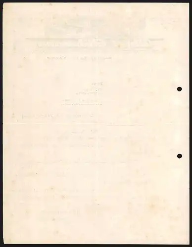 Rechnung Freital (Sa.) 1934, Albert Glühmann, Mechanische Fass- und Bottichfabrik, Fabrikgelände und Fass