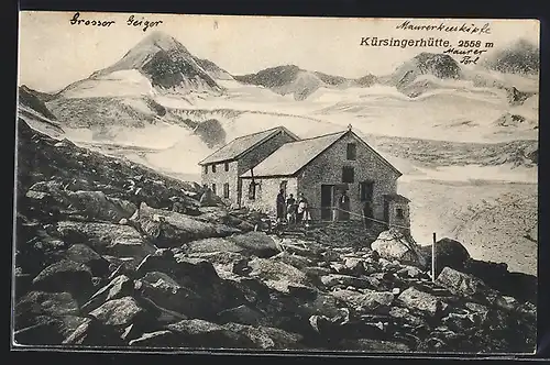 AK Kürsingerhütte am Fusse des Berges