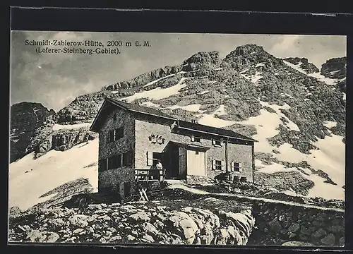 AK Schmidt-Zabierow-Hütte, Blick auf das Loferer-Steinberg-Gebiet