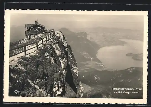 AK Himmelspforte-Hütte am Schafberg, Talpanorama