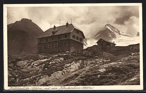 AK Krefelderhütte mit dem Kitzsteinhorn