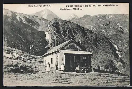 AK Salzburgerhütte, Ansicht mit Kitzsteinhorn