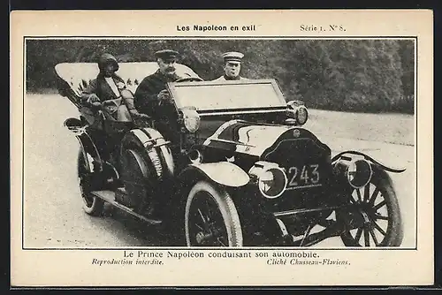 AK Auto Lorraine-Dietrich, Le Prince Napoléon conduisant son automobile