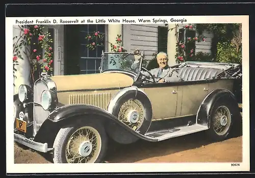 AK Auto Plymouth (1931), Warm Springs, Georgia, President Franklin D. Roosevelt at the Little White House