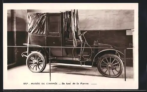 AK Auto Renault AG (1909), Musée de l`Armée, Un taxi de la Marne