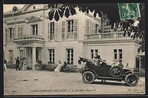 AK Auto Charron (1906 /07), Saint-Germain-En-Laye, Le Pavillon Henri IV