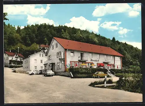 AK Vilshofen-Schmalhof, Gaststätte Asenhof mit Autos