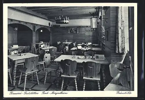 AK Bad Mergentheim, Inneres des Bräustübl der Brauerei-Gaststätten