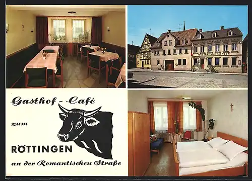 AK Röttingen / Unterfr., Gasthof Cafe zum Ochsen