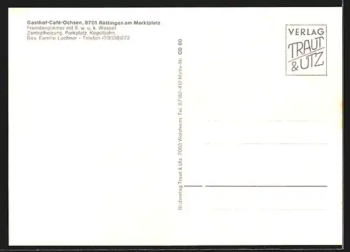 AK Röttingen / Unterfr., Gasthof Cafe zum Ochsen