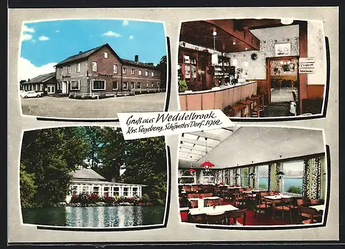 AK Weddelbrook b. Bad Bramstedt, Wolters Gasthof, Seeterrassen, Gaststätte