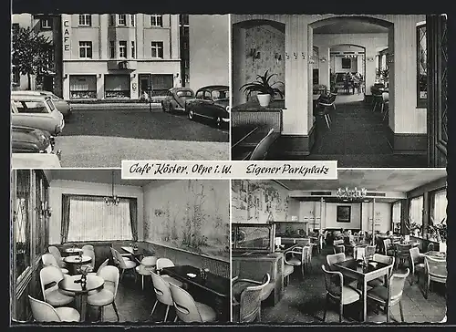 AK Olpe / Sauerland, Cafe Köster, Innenansichten