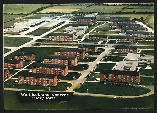 AK Heide /Holst., Wulf Isebrand-Kaserne aus der Vogelschau