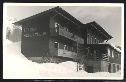 AK Gaugen Schutzhaus im tiefsten Schnee