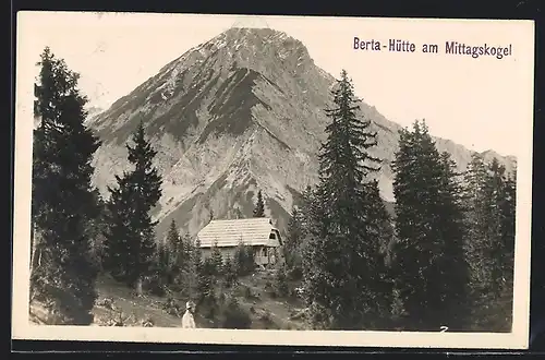 AK Berta Hütte, Blick auf den Mittagskogel