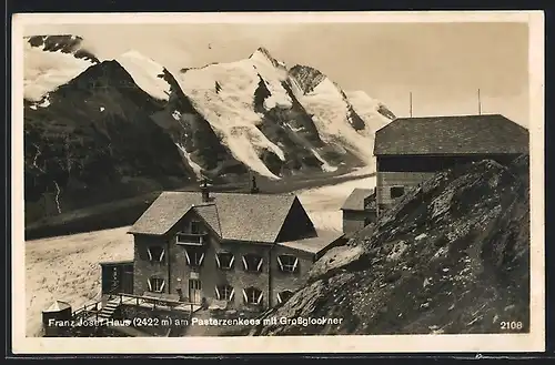 AK Franz Josef Haus, Ansicht mit Grossglockner