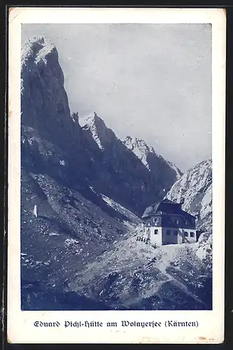 AK Eduard Pichl Hütte, Hütte am Wolayersee