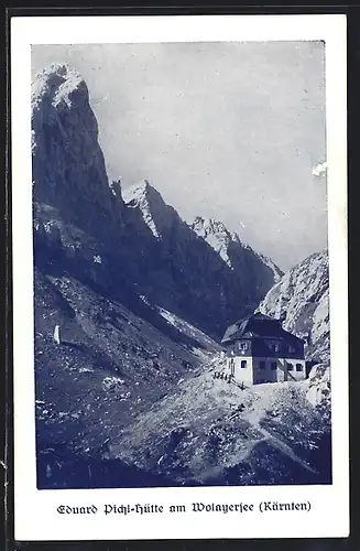 AK Eduard Pichl Hütte, Hütte am Wolayersee