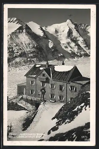 AK Franz-Josefshaus mit Grossglockner im Schnee