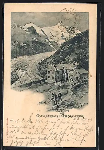 Künstler-AK Edward Theodore Compton: Glocknerhaus und Grossglockner